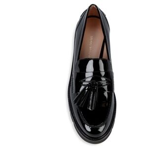 Stuart Weitzman Adrina Black Patent Leather Loafers 9.5 B